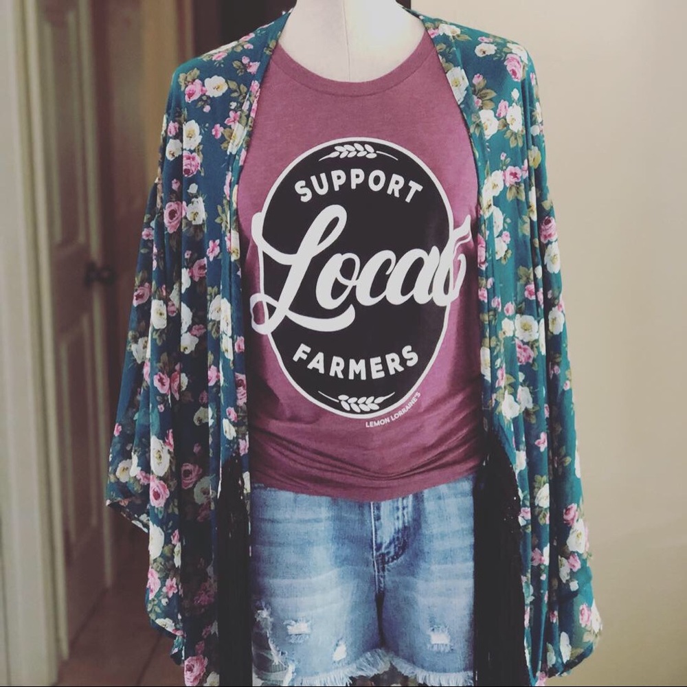 || Support Local Farmers Crew Tee - Picture 2 of 4